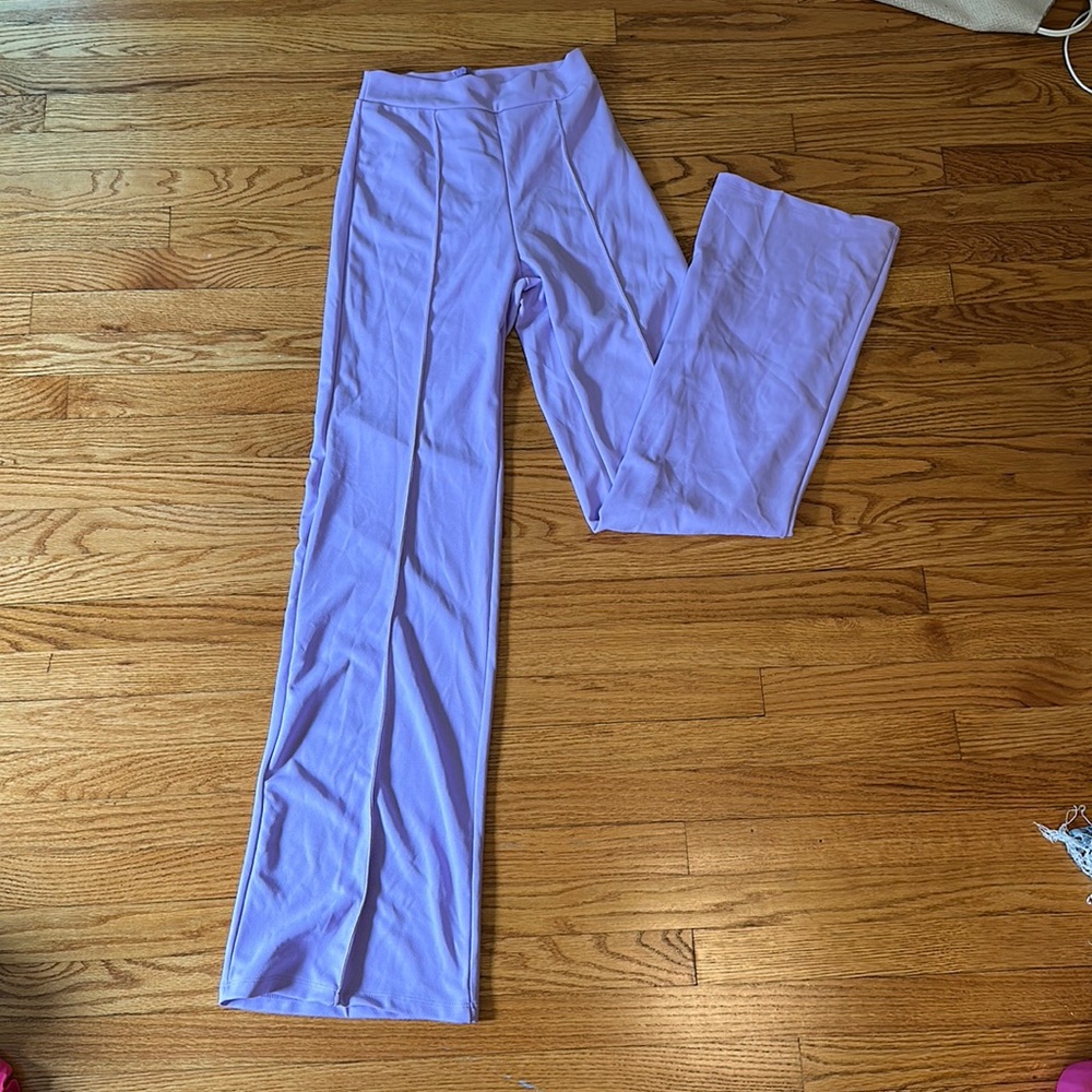 Purple Wide Leg Trousers